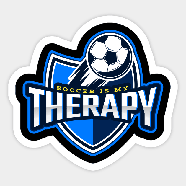 Soccer Is My Therapy Sticker by poc98